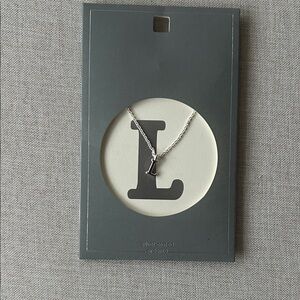 Silver-Plated Initial 'L' Necklace
